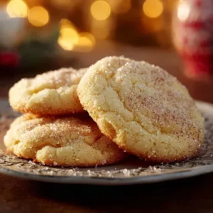 Soft and chewy sugar cookies fresh out of the oven