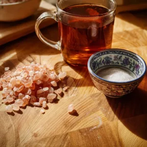 Warm gelatin drink in a cozy cup, perfect for soothing evenings