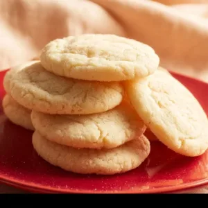 Delicious chewy sugar cookies ready to enjoy