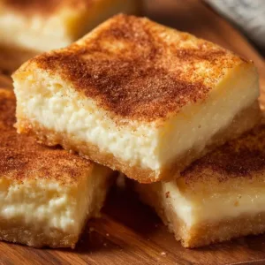Delicious Crescent Cheesecake Bars topped with a golden crust and creamy filling