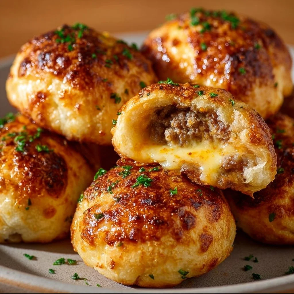 Delicious Garlic Parmesan Cheeseburger Bombs for Family Fun