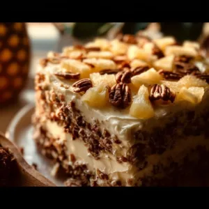 Delicious Elvis Presley Cake topped with creamy frosting and nuts.