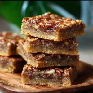 Delicious homemade pecan pie bars with a golden crust and rich filling