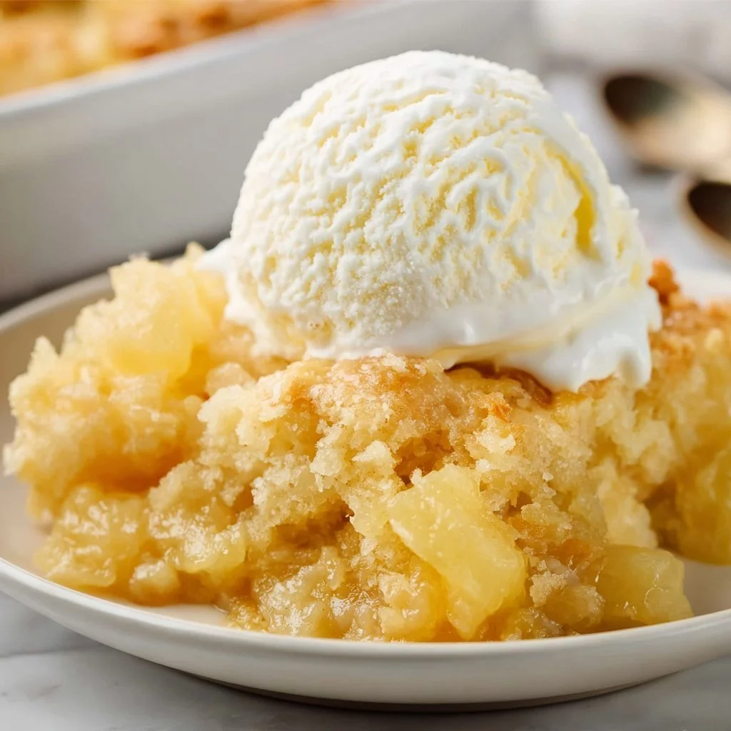 Easy and delicious Pineapple Dump Cake dessert recipe