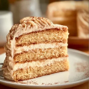Delicious snickerdoodle cake topped with cinnamon and sugar sprinkles