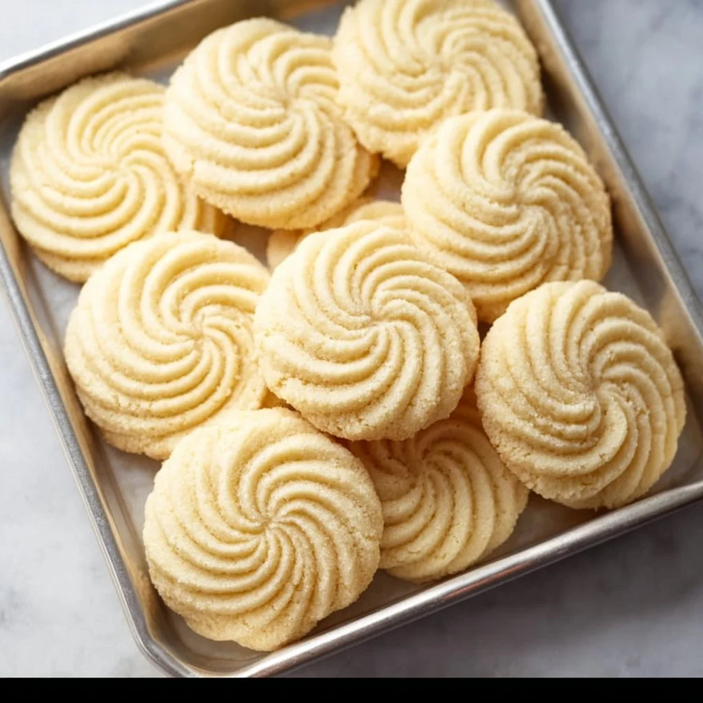 Delicious soft butter cookies on a plate, perfect for any occasion