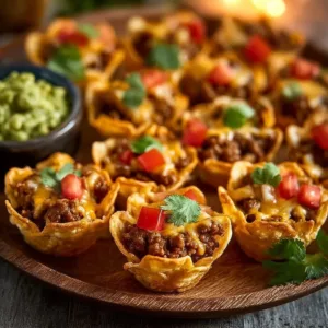 Delicious Taco Ranch Bites served on a platter with dipping sauce
