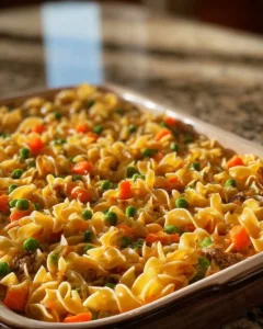 Amish Sunday Savior Casserole served on a plate