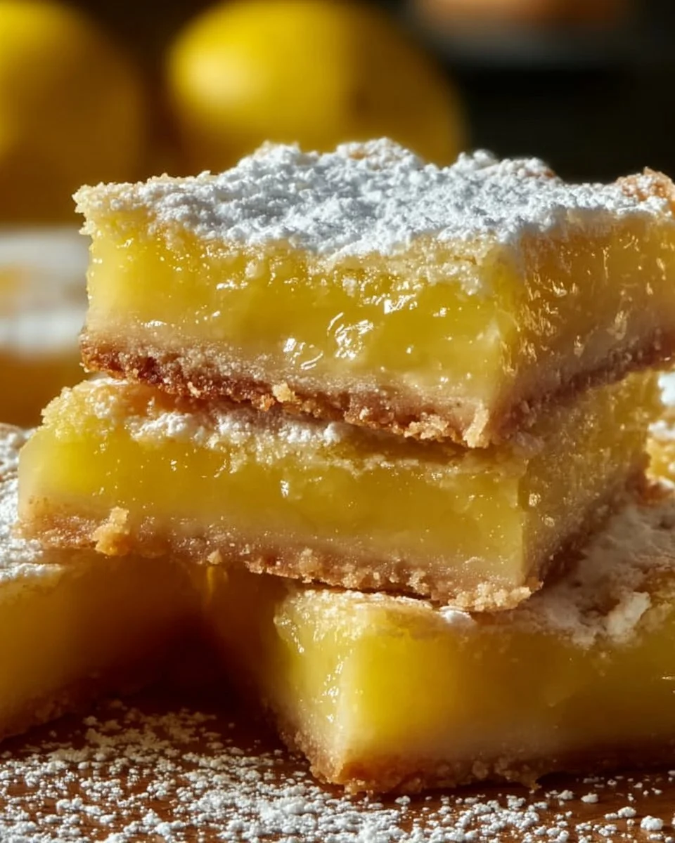 Delicious homemade lemon bars with a tangy filling and buttery crust