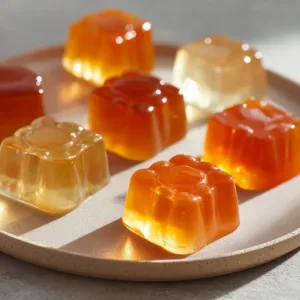 Apple cider vinegar gummies in a bottle for health benefits