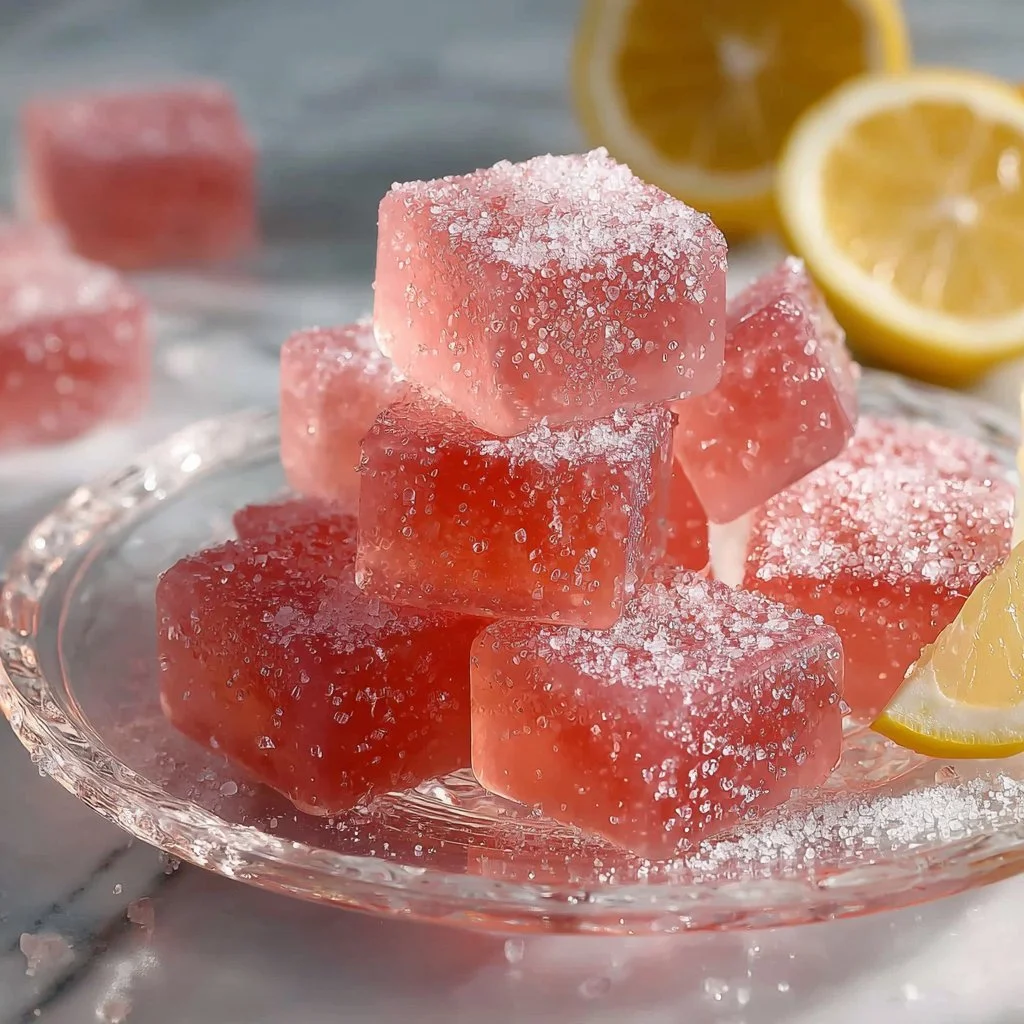 A delightful bowl of lemon gelatin dessert garnished with lemon slices.