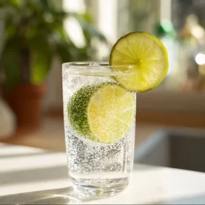 A bottle of prebiotic water promoting weight loss and digestive health