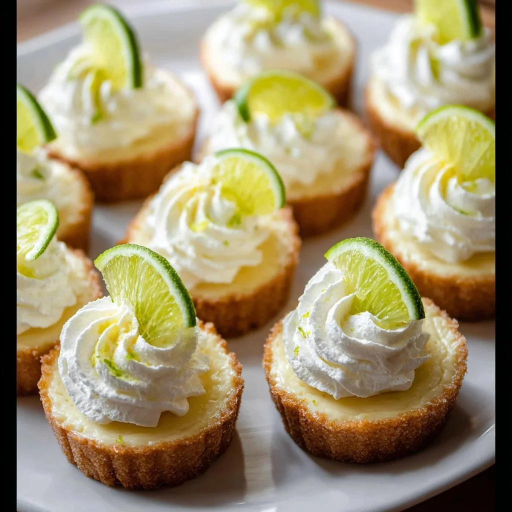 Delicious tequila lime mini cheesecakes topped with lime zest and tequila infusion.