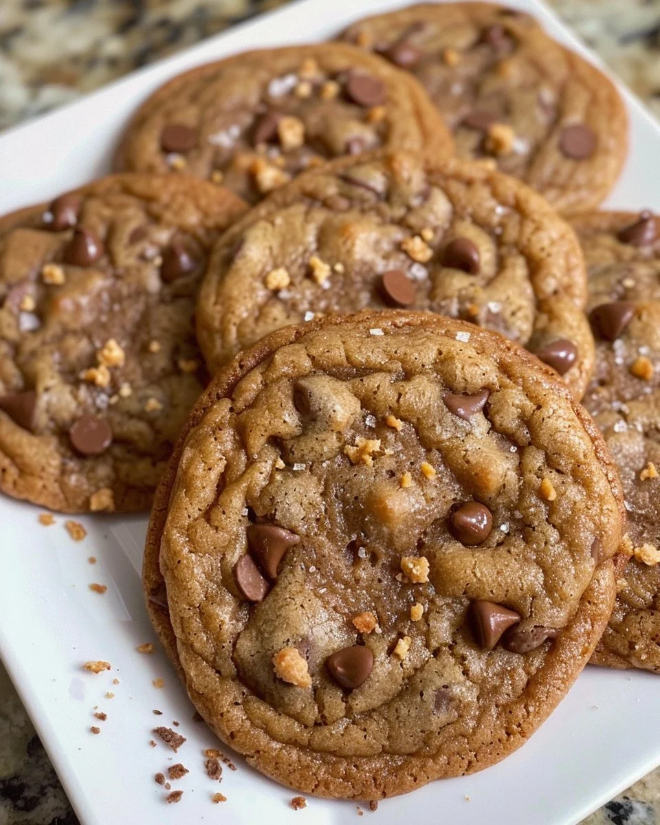 Brown Butter Espresso Toffee Chocolate Chip Cookies