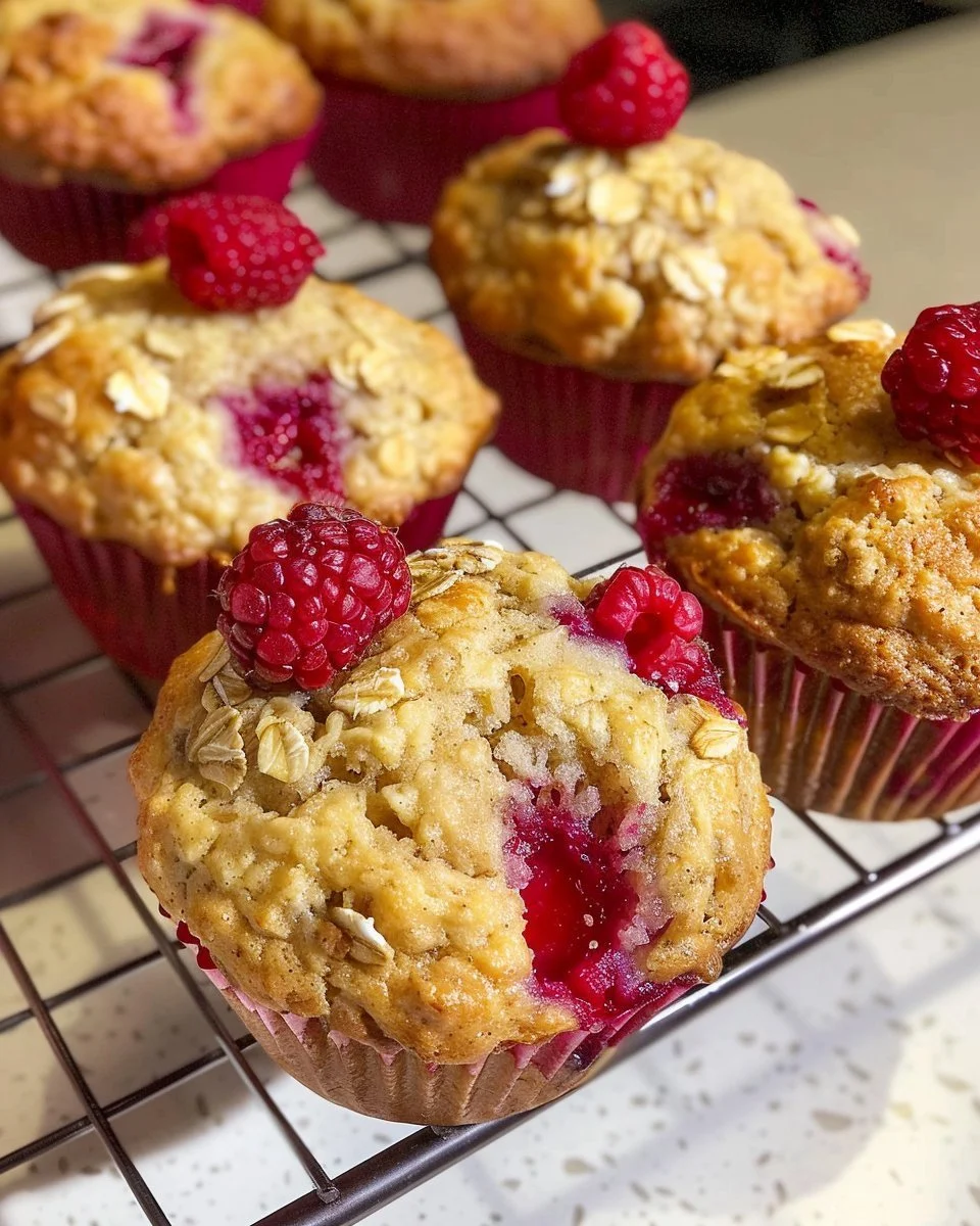 Raspberry Oatmeal Muffins